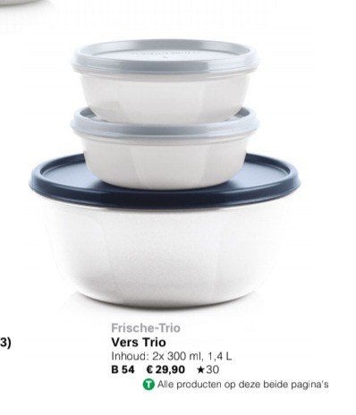 Tupperware verskommen trio, nieuw, Ophalen of Verzenden, Nieuw