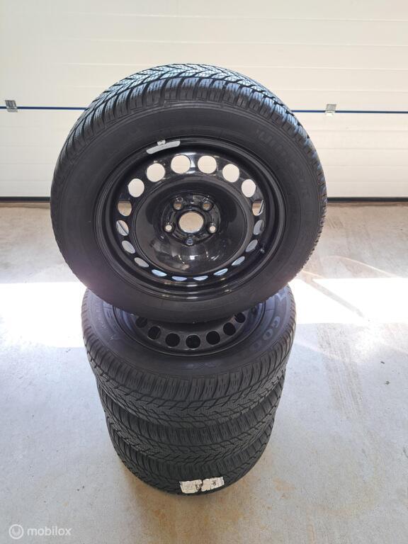 Metallic gespoten stalen velgen in super nette staat! 5x112, Ophalen, 16 inch, Banden en Velgen, Winterbanden