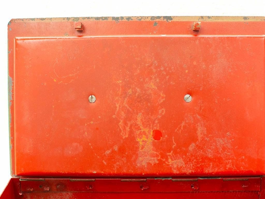Metalen geld kistje 37010, Huis en Inrichting, Woonaccessoires | Kisten, Minder dan 50 cm, Gebruikt, Minder dan 50 cm, Ophalen of Verzenden