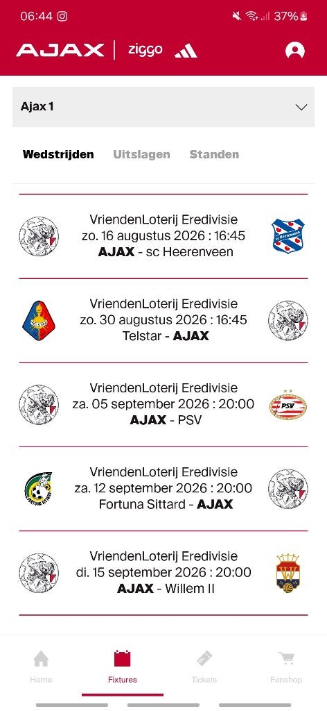 Ajax -  Heerenveen, Ophalen of Verzenden, Zo goed als nieuw, Ajax, Overige typen