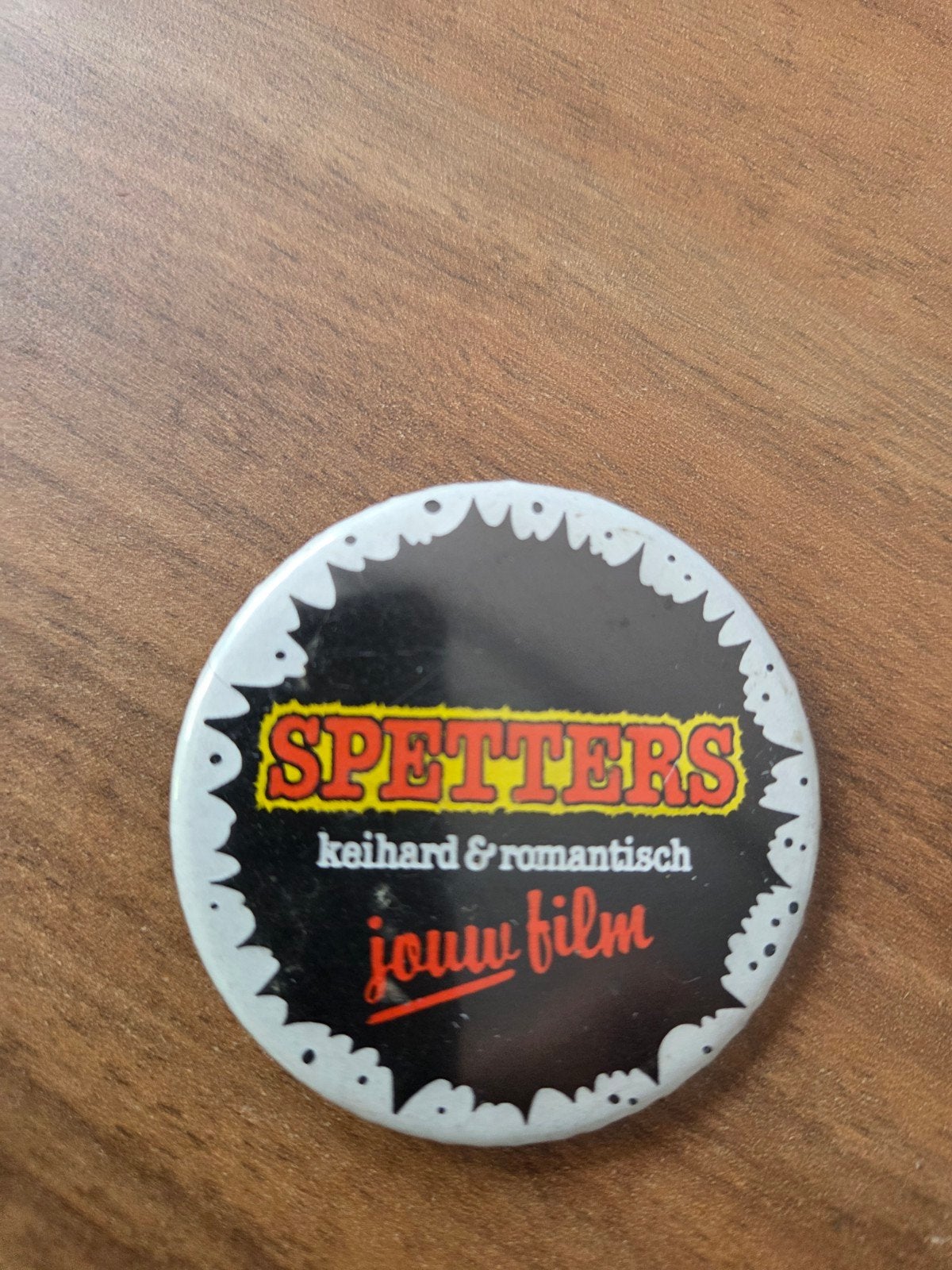 Spetters (Film) Button/Speldje, Vintage, Ophalen of Verzenden, Gebruikt, Overige onderwerpen, Button