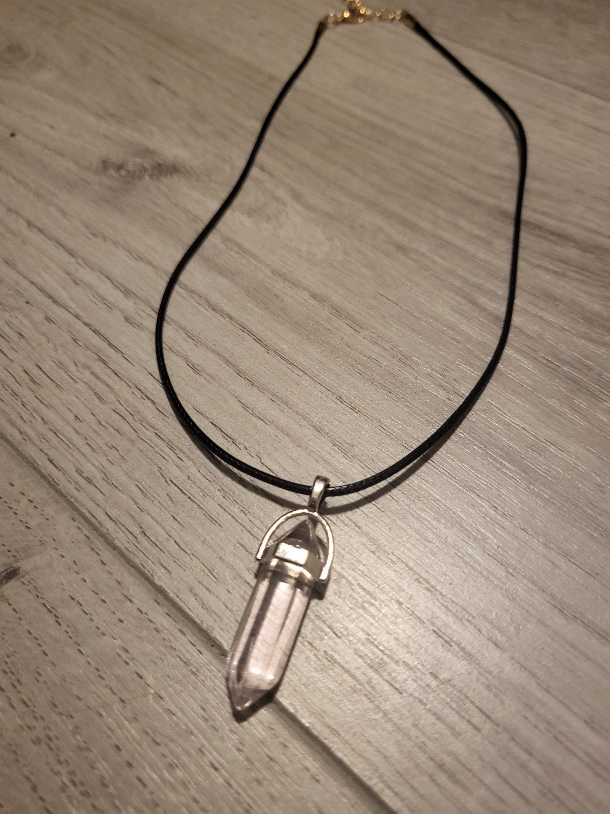 Nieuwe Ketting met Kristallen Hanger, Overige materialen, Zwart, Nieuw, Ophalen of Verzenden