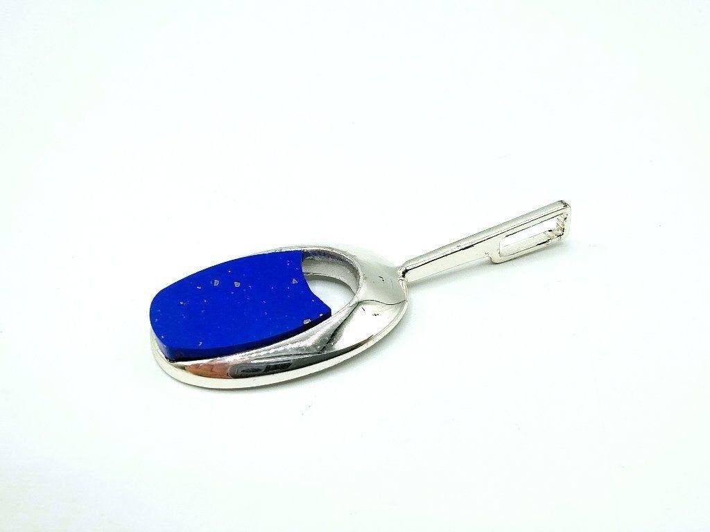 Zilveren design hanger met lapis lazuli, 835, nieuw, Info@zilverwebsite.nl, Verzenden, Zo goed als nieuw, Zilverwebsite.nl