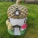 Tuinbeeld huisje eikel met eekhoorn 35 cm, Ophalen of Verzenden
