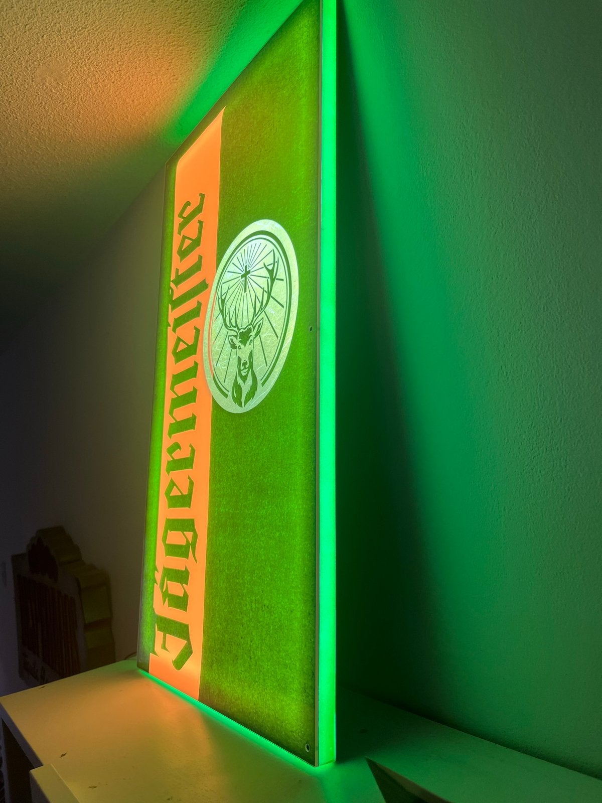 Jagermeister Lichtbak - 40 x 60 cm, Ophalen of Verzenden, Gebruikt
