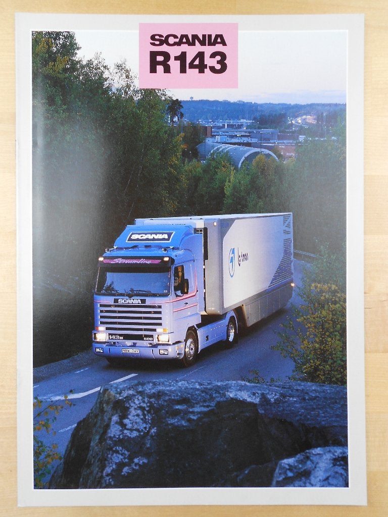 Scania R143 Brochure 1991 – Streamline 143 V8, Verzenden, Zo goed als nieuw, Overige merken, Scania