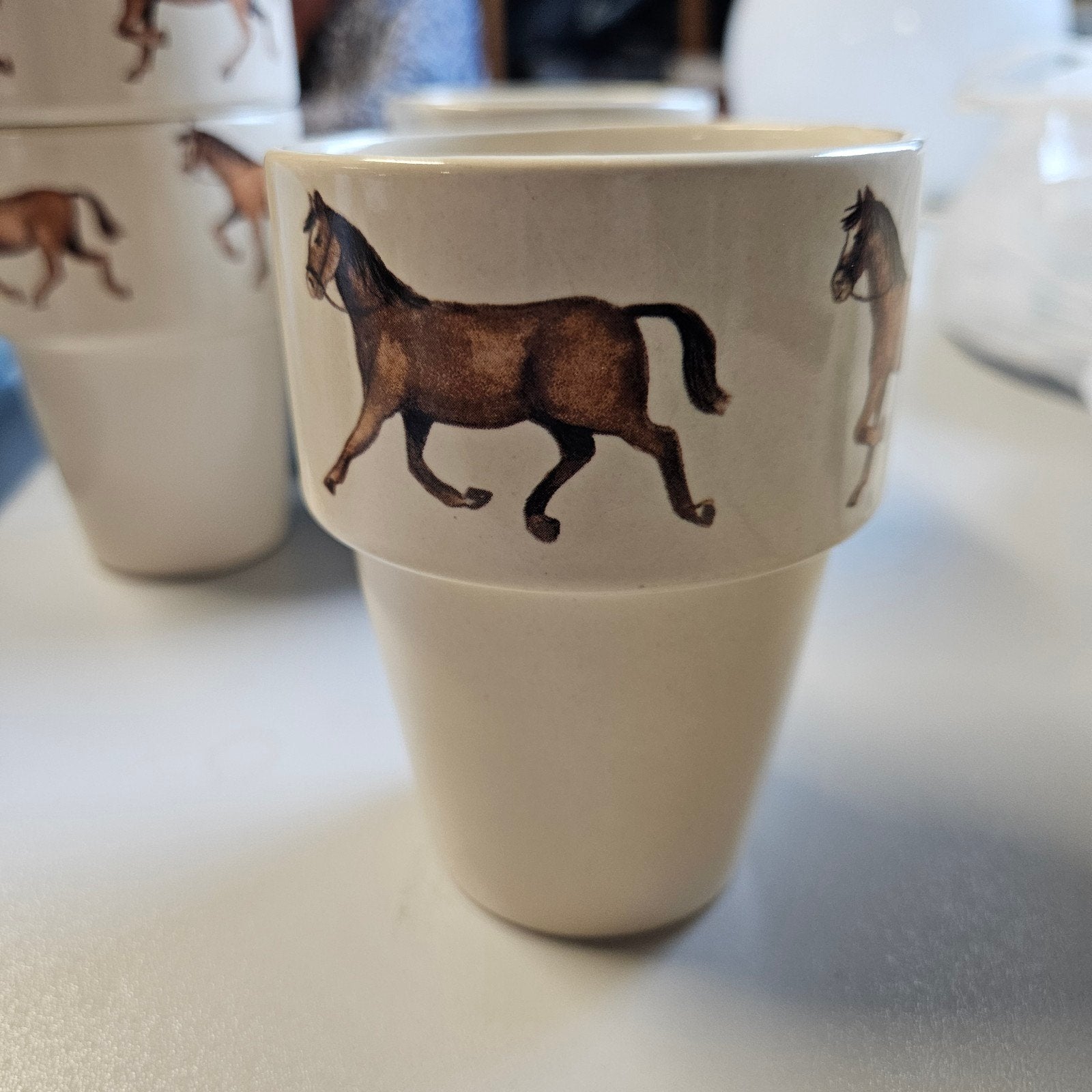 Vintage Ter Steege Rijssen paardenbekers - set van 4, Antiek en Kunst, Ophalen of Verzenden