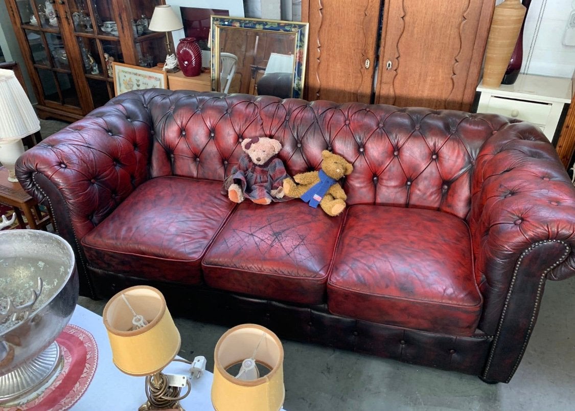 Bankstel oxblood rood Rochester Chesterfield bankstel., Ophalen of Verzenden