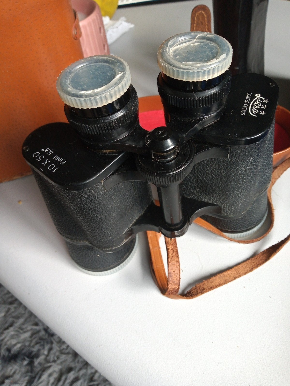 Retro Verrekijker 10x50 met Leren Hoes - Vintage Optiek, Ophalen