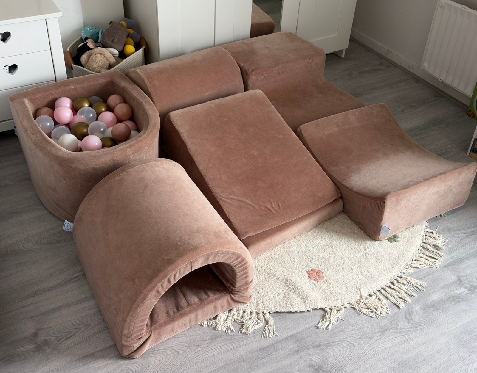 Foam speelset met ballenbak Z.G.A.N., Kinderen en Baby's, Speelgoed | Babyspeelgoed, Ophalen, Zo goed als nieuw, Overige typen