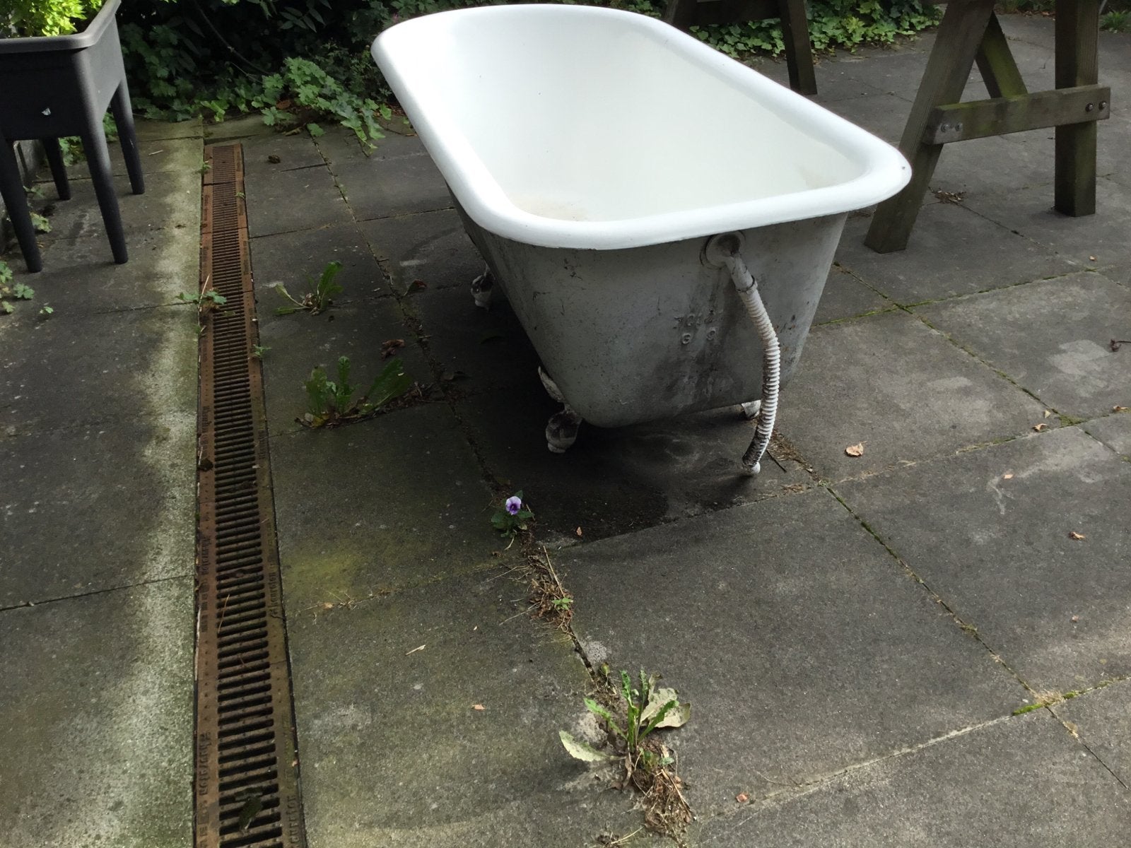 Gietijzeren badkuip op pootjes, Ophalen of Verzenden, Gebruikt, Met bad