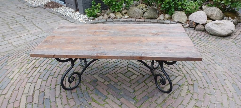 Prachtige, stevige, stabiele salontafel, 100 tot 150 cm, Metaal, Minder dan 50 cm, Rechthoekig