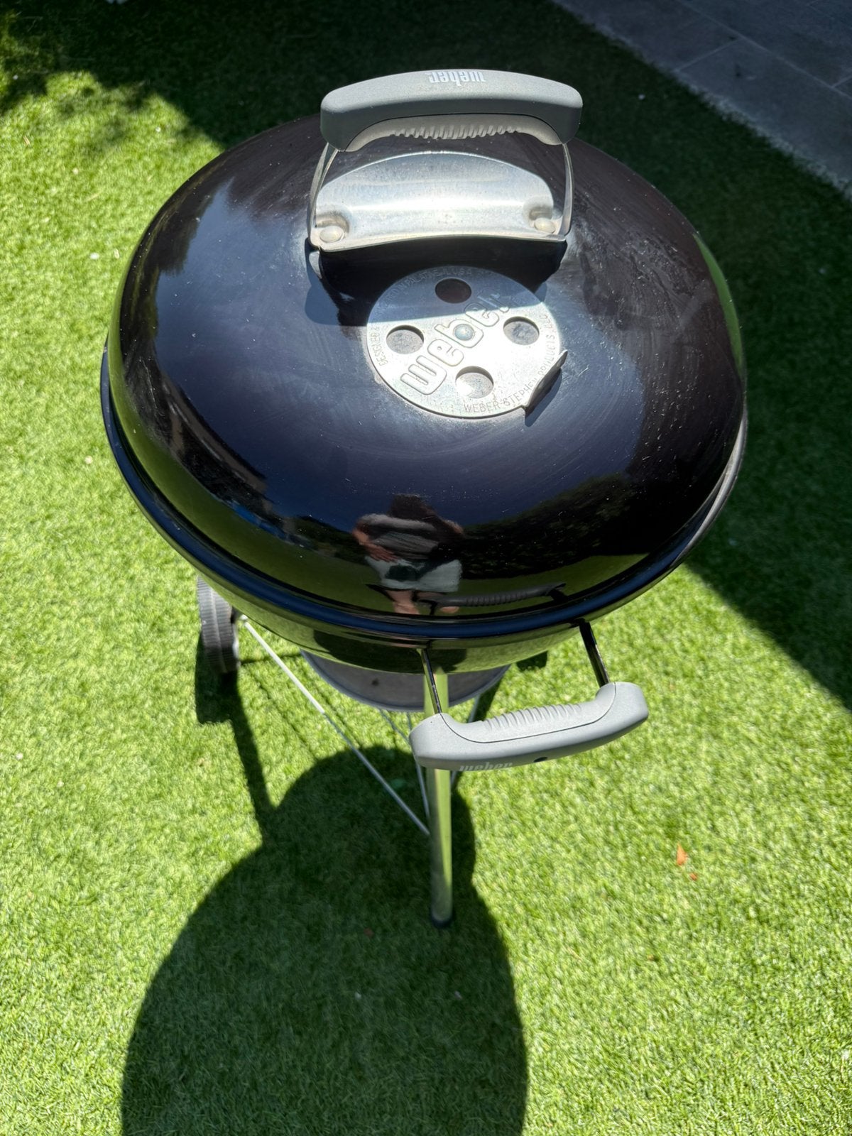 Weber kolen bbq 47cm met starter, Ophalen, Gebruikt, Met accessoires