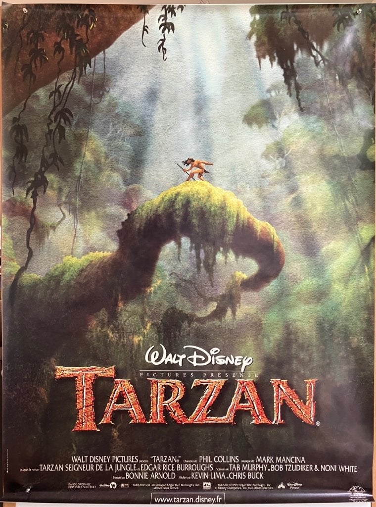 Tarzan (1999) - Disney - Originele filmposter 120 x 160 cm, Ophalen of Verzenden, Gebruikt, A1 t/m A3, Film en Tv