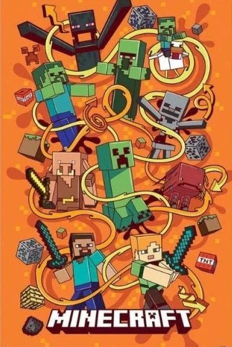 Minecraft Maxi Poster - Funtage Montage - Muurposter, 91 cm, Nvt, Nvt, Nvt