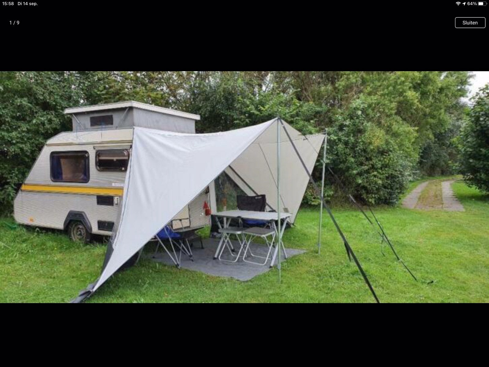 Kip kk300, Caravans en Kamperen, Caravans, Kip, Tot en met 2, Luifel, Tot 4 meter
