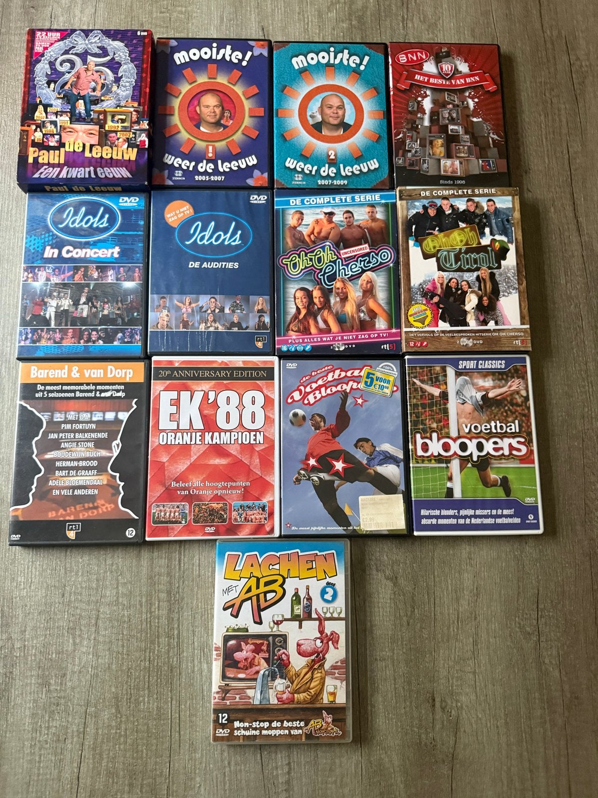 Collectie DVD's: Humor, Sport en Entertainment, Cd's en Dvd's, Gebruikt, Nederlands, Vanaf 12 jaar, Inclusief doosje