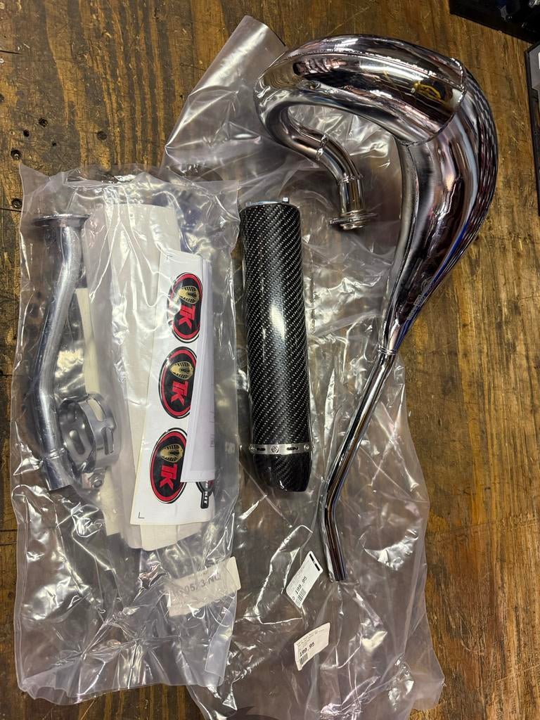 Derbi Turbokit uitlaat met carbon demper - Nieuw!, Derbi, Derbi, Nieuw, Uitlaat