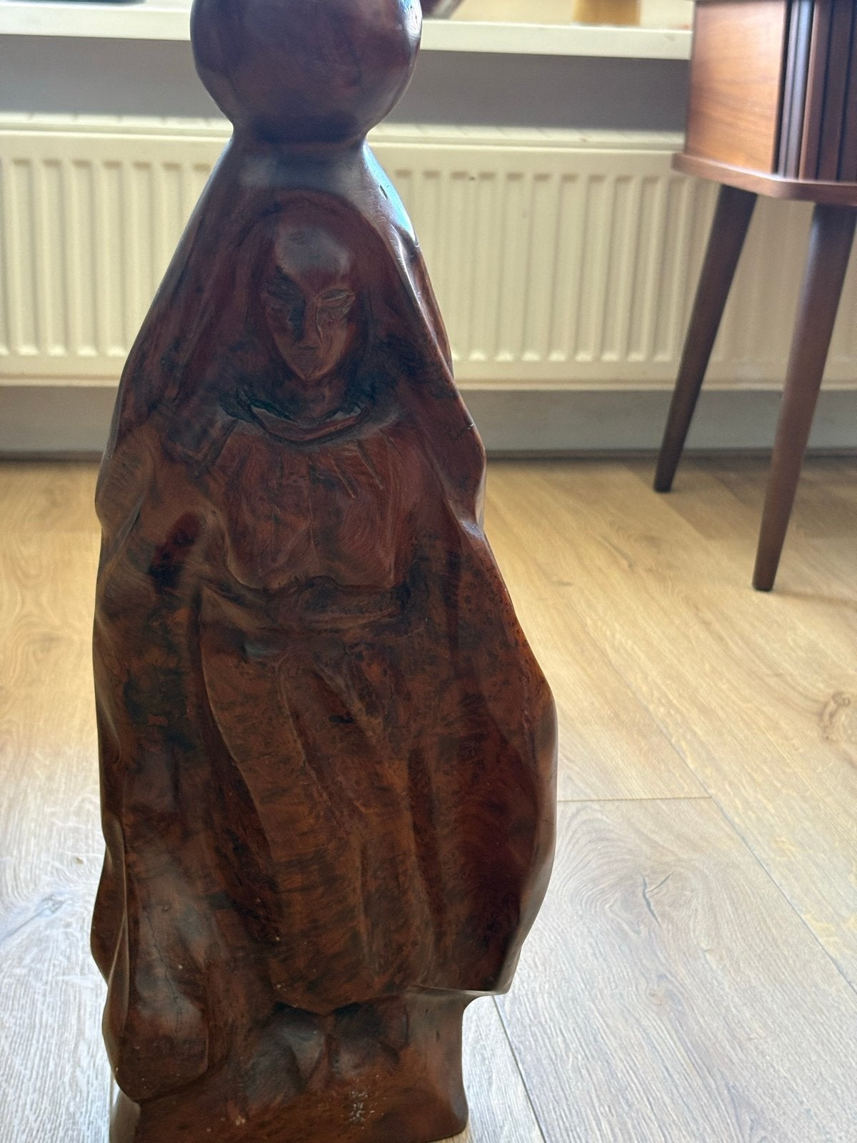 Marokkaans houten beeld - Vrouw met waterkan, Ophalen, 50 - 100 cm, Handgemaakt, Beeld