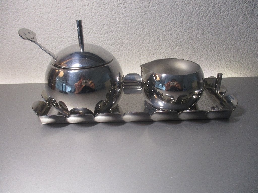 Alessi Anna suiker en melk set, Overige typen, Ophalen of Verzenden, Zo goed als nieuw, Metaal
