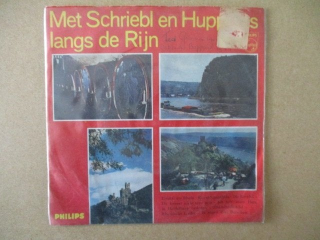 s0525 schriebl en hupperts - langs de rijn, Ophalen, Gebruikt, 7 inch, Overige genres