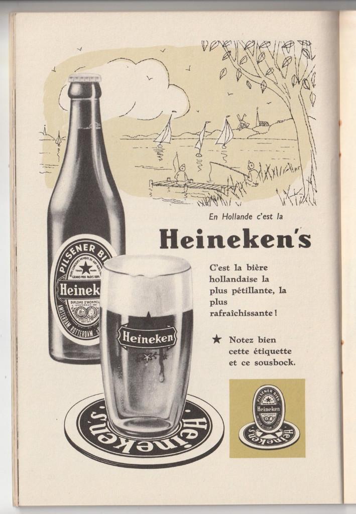 Heineken Bols en Philips reclame in Frans boekje jaren '50, Verzamelen, Biermerken, Gebruikt, Overige typen, Heineken, Verzenden
