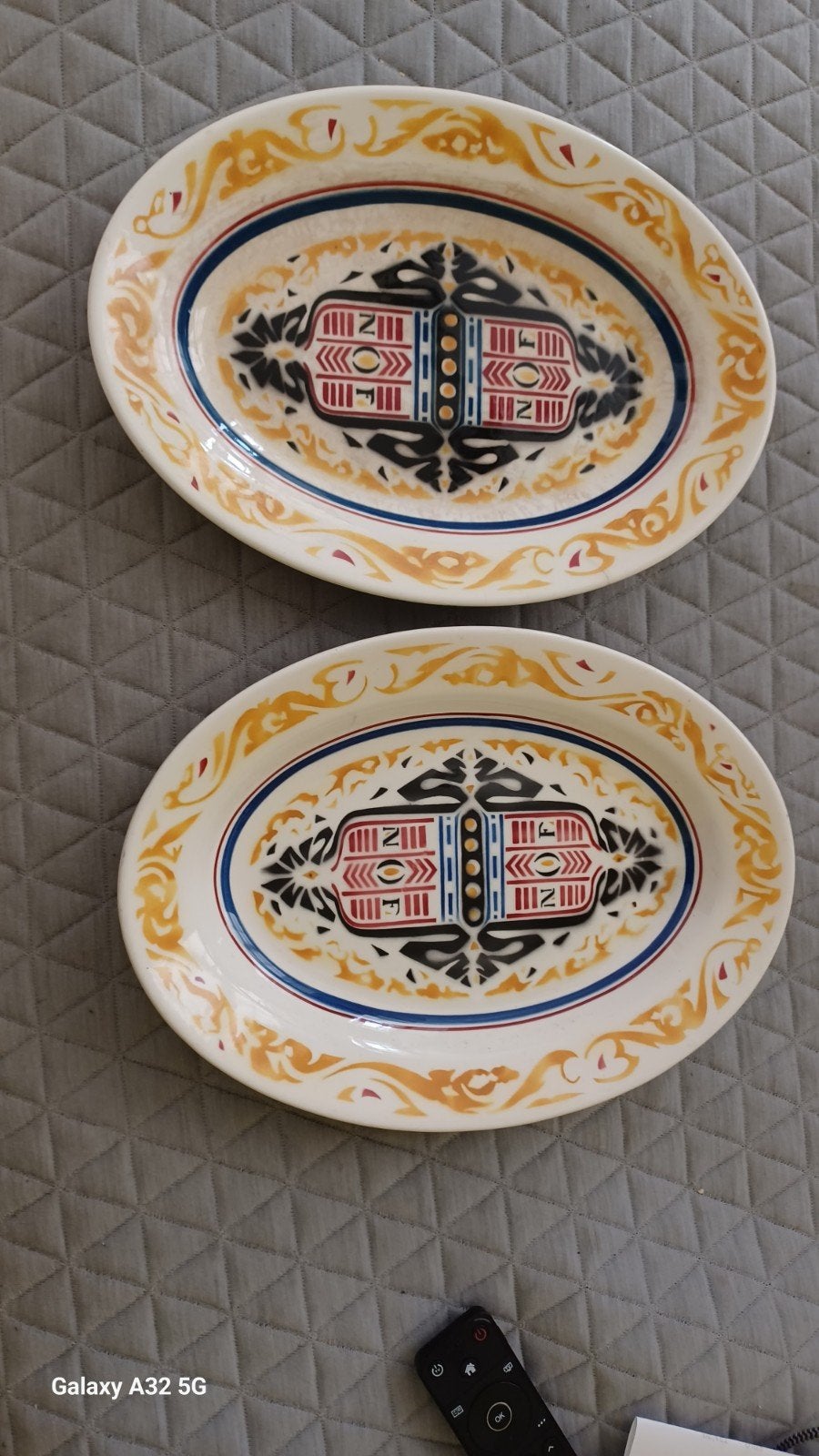 2 ovale schalen Calvé Delft Art Deco 32cm, Ophalen of Verzenden