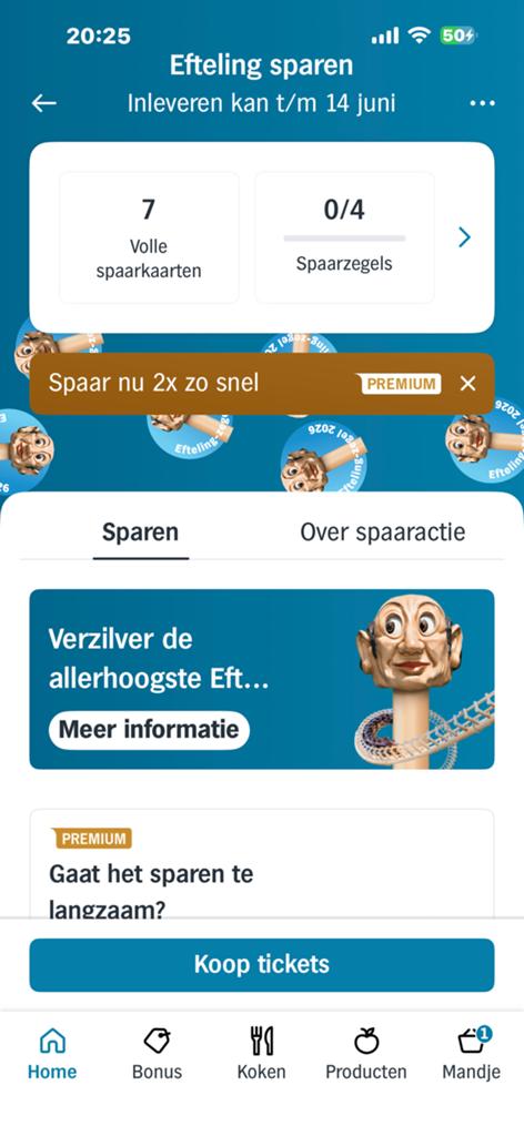 7 volle Efteling kaarten van AH inwisselen tot 14 juni, Tickets en Kaartjes, Kortingskaart