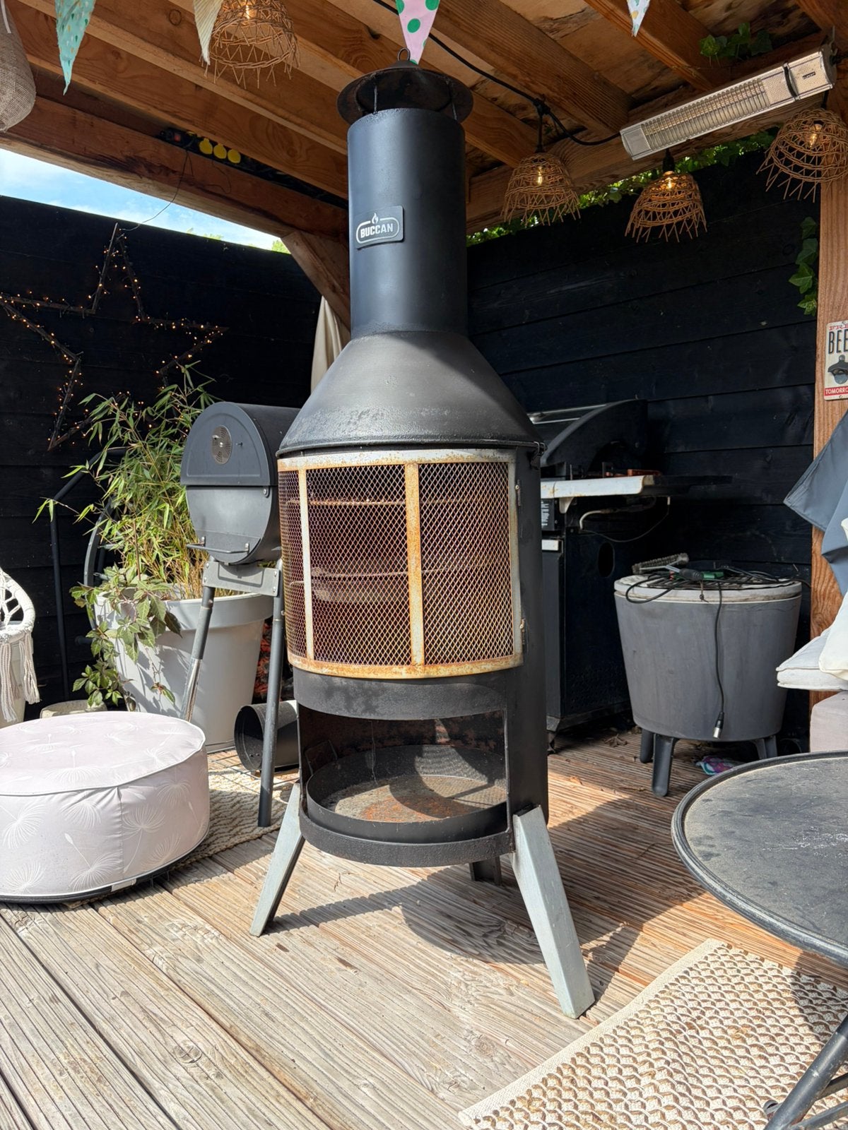 Bucan-style outdoor wood-fired pizza oven / BBQ smoker, Tuin en Terras, Ophalen, Gebruikt