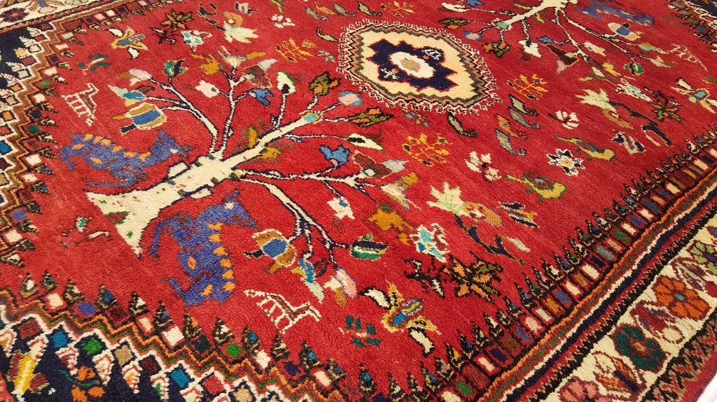 Perzisch tapijt Shiraz 182 x 126/Kleed/Kelim/Oosterse/Loper, 100 tot 150 cm, Www.simatapijten.nl, Nieuw, Ophalen of Verzenden