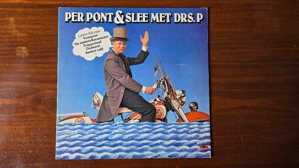 LP vinyl Per pont en slee met Drs. P, Cd's en Dvd's, LP, Gebruikt, Cabaret of Kleinkunst, Ophalen of Verzenden