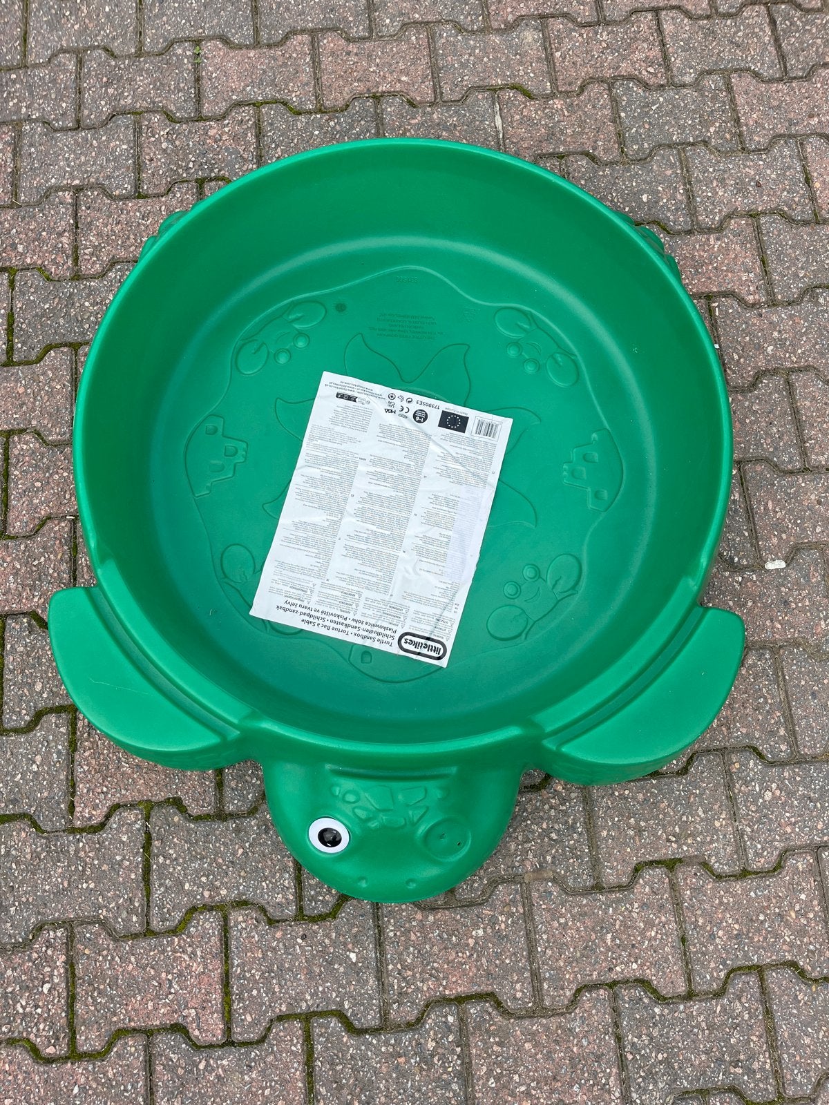 Zandbak/zwembadje schildpad groen, 110x30 cm, Ophalen, Gebruikt