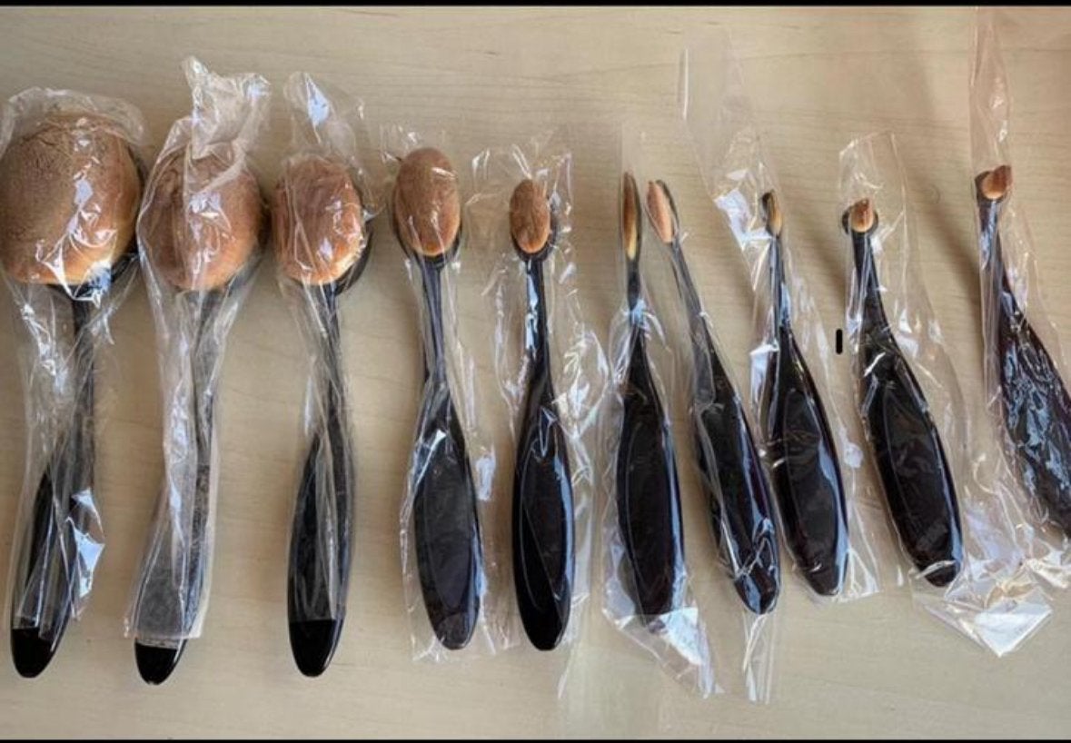 Set van 10 make-up kwasten - Nieuw in verpakking, Gehele gezicht, Zwart, Nieuw, Ophalen of Verzenden