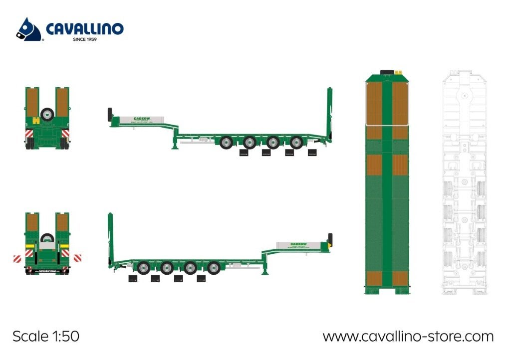 Cavallino - Semi Dieplader 4 as - Cadzow, Ophalen of Verzenden, Nieuw, Bus of Vrachtwagen, Overige merken