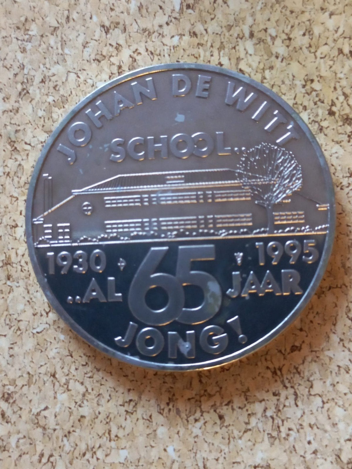 Penning johan de wittschool utrecht 65 jaar, Postzegels en Munten, Ophalen of Verzenden