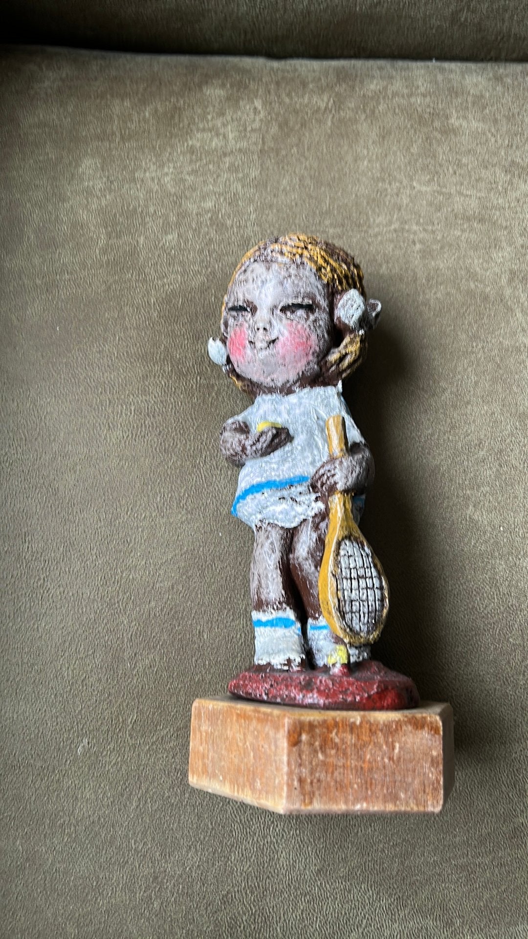 Beeldje, trofee tennismeisje, Ophalen of Verzenden, Gebruikt, Overige sporten, Beeldje of Poppetje