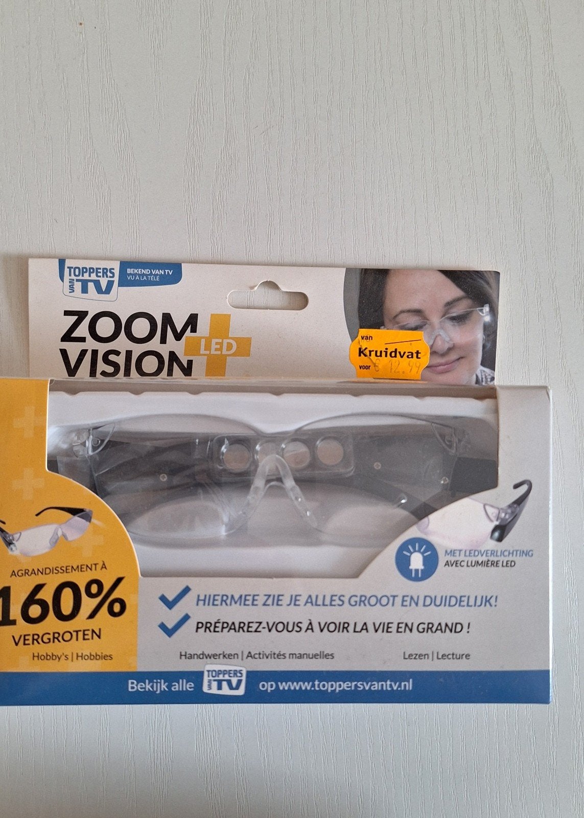 Zoombril met LED-verlichting, Ophalen of Verzenden, Nieuw, Vergrootglas of Loep