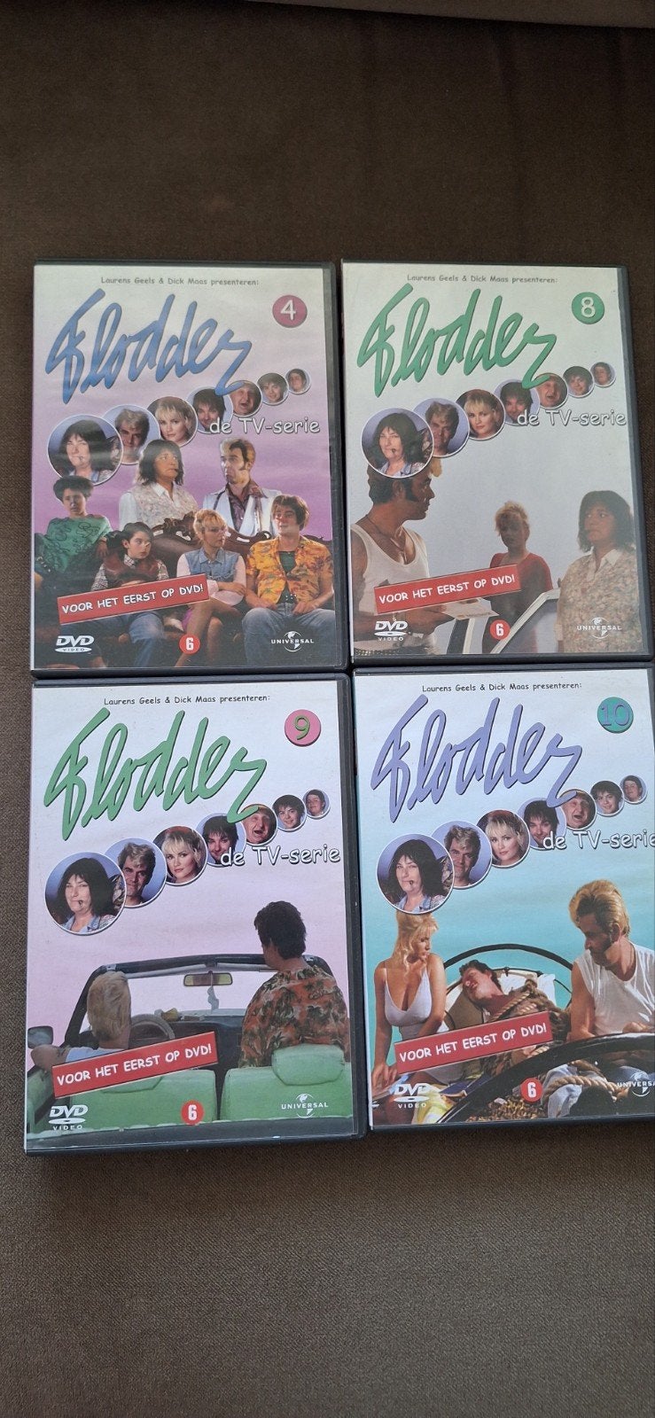 Flodder de TV-serie DVD's - Seizoenen 4, 8, 9, 10, Vanaf 6 jaar, Ophalen of Verzenden, Gebruikt, Komedie