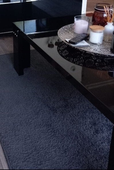 Zwart hoogglans tv-meubel en salontafel set, Ophalen, 25 tot 50 cm, Minder dan 100 cm