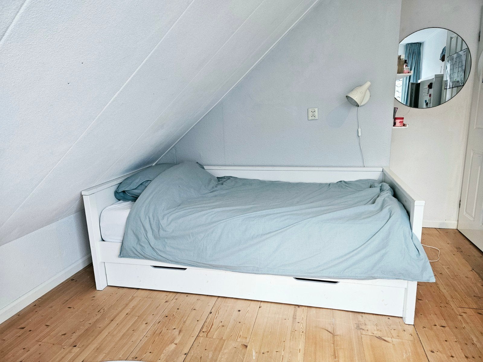 Mooie bedbank met matras, Ophalen, Gebruikt, 90 cm, Eenpersoons