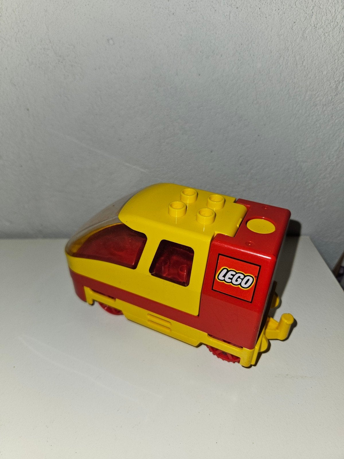 Duplo 2932 elektrische trein vintage rood lego, Kinderen en Baby's, Lego, Gebruikt, Denemarken, Ophalen of Verzenden