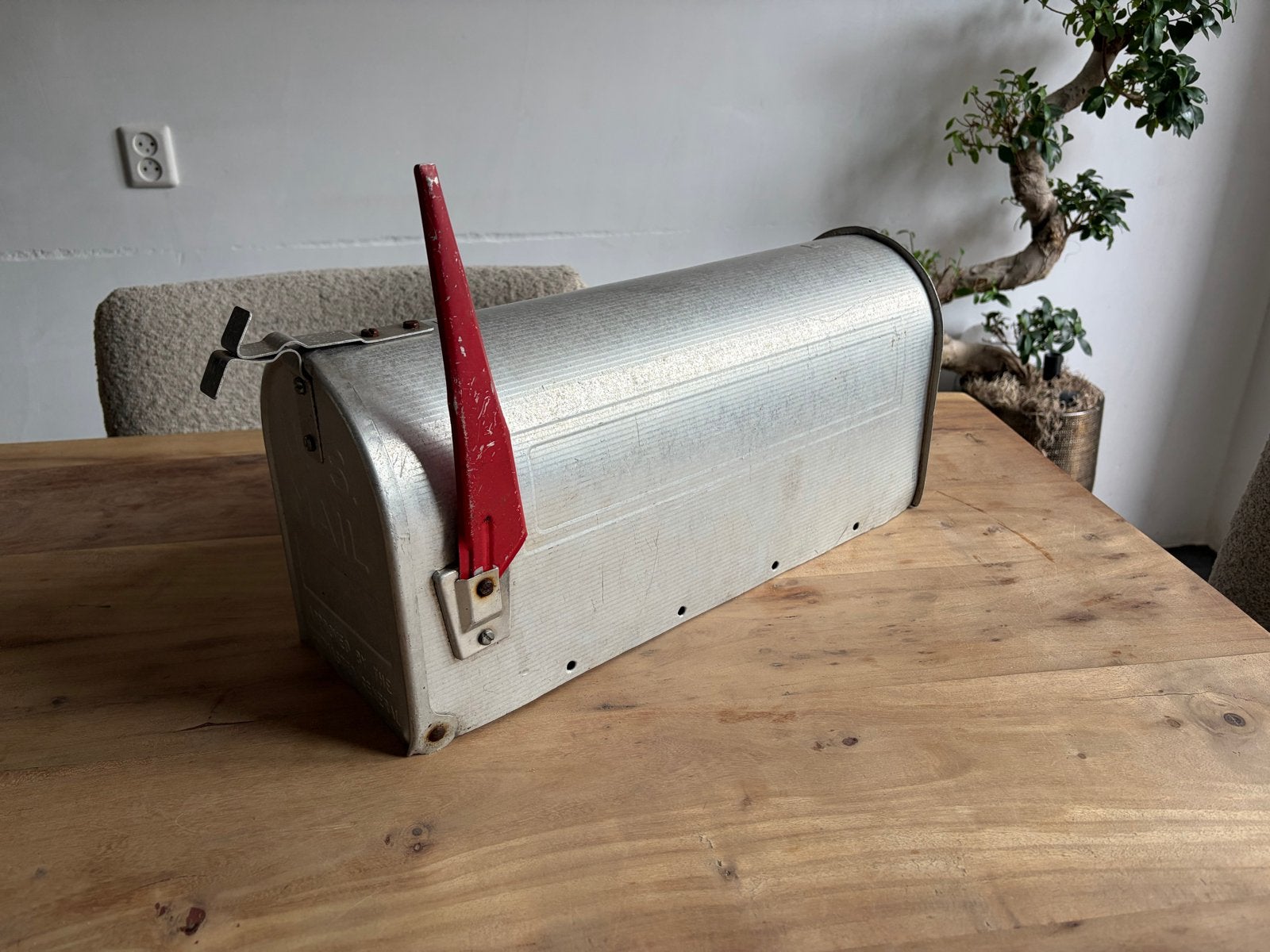 Amerikaanse brievenbus - US Mail vintage, Tuin en Terras, Ophalen of Verzenden, Gebruikt, Aluminium, Wandbrievenbus