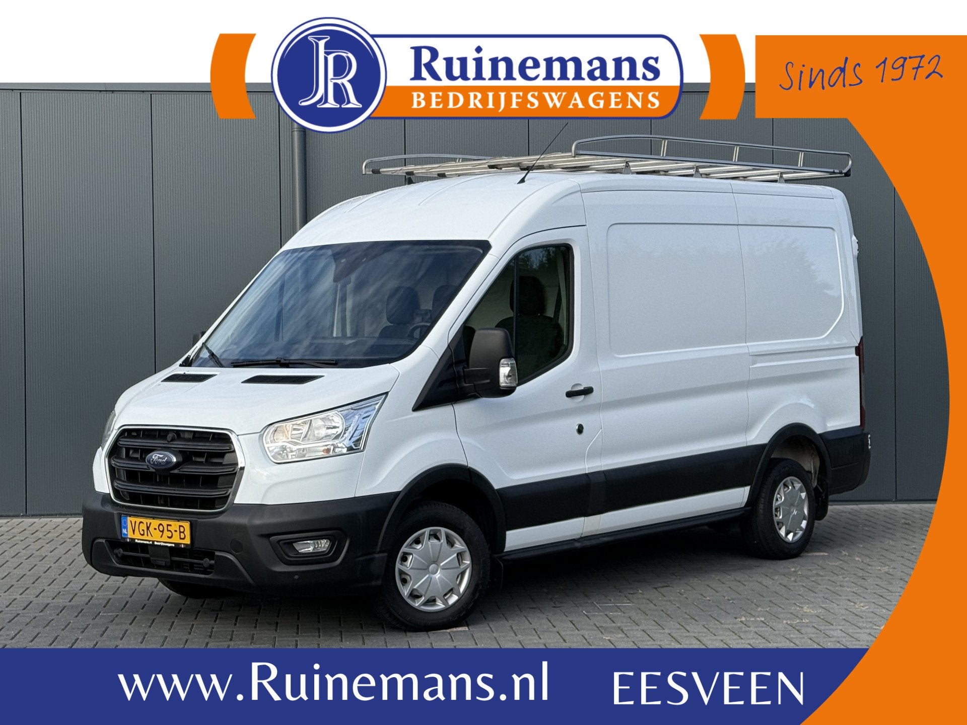 Ford Transit 2.0 TDCI / L2H2 / 1e EIG / IMPERIAAL + LADDER /, Euro 6, 4 cilinders, 2450 kg, Wit