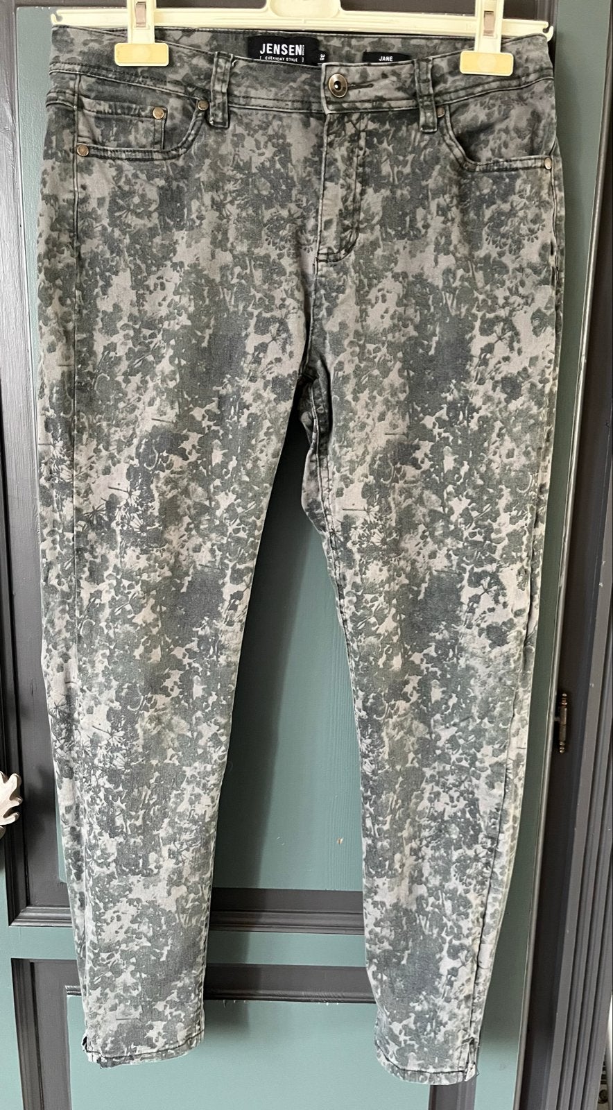 Jensen Dames Jeans Maat 38 met Print, Kleding | Dames, Maat 38/40 (M), Ophalen of Verzenden, Zo goed als nieuw, Grijs