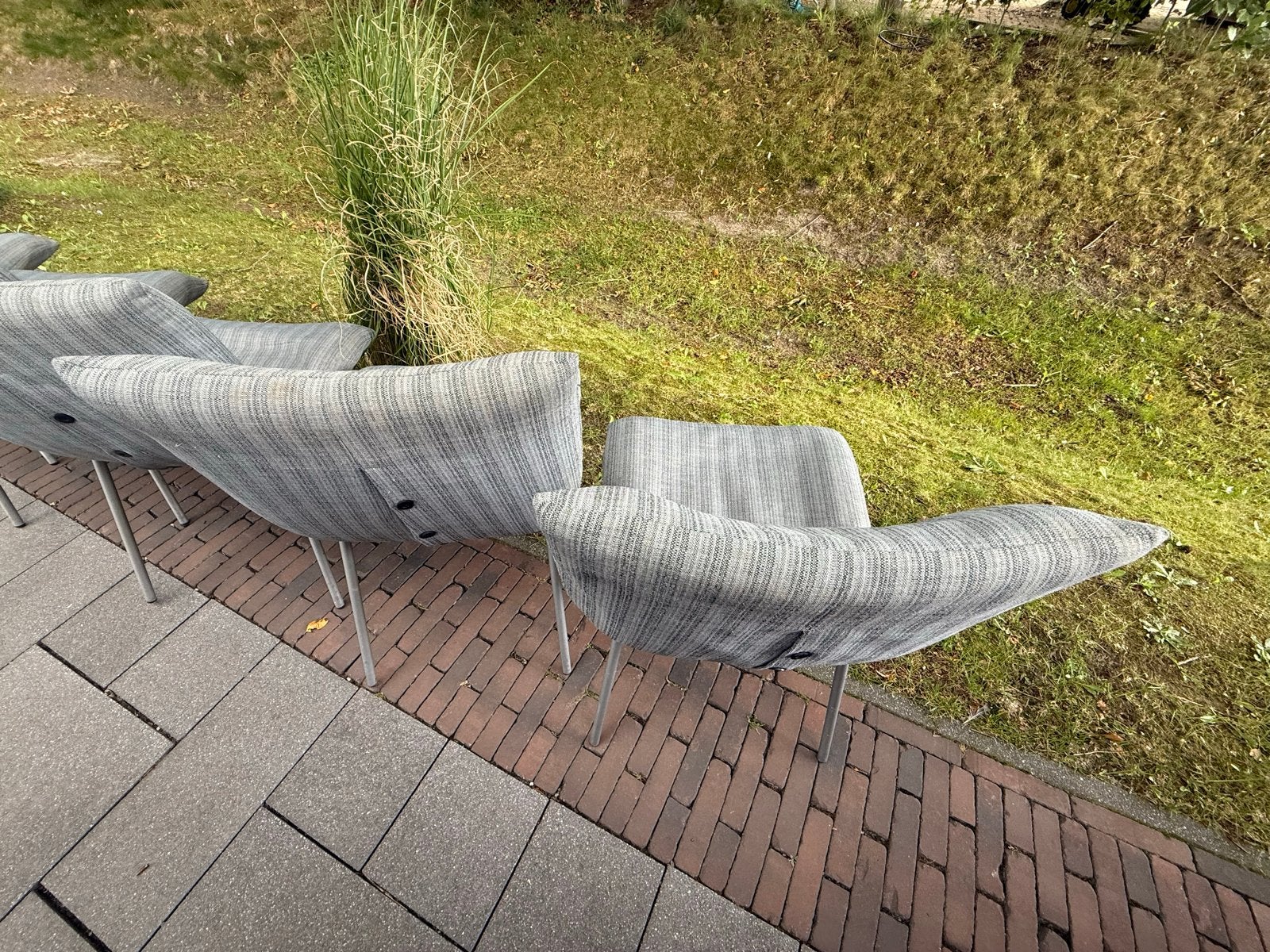 Set van 6 Ligne Roset vintage eetkamerstoelen, Ophalen, Gebruikt, Frans, Gijpsvintage