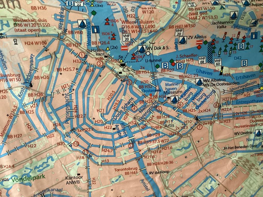 Waterkaart Amsterdam op fleece deken Ca130x170, nieuw!!, Ophalen of Verzenden, Nieuw