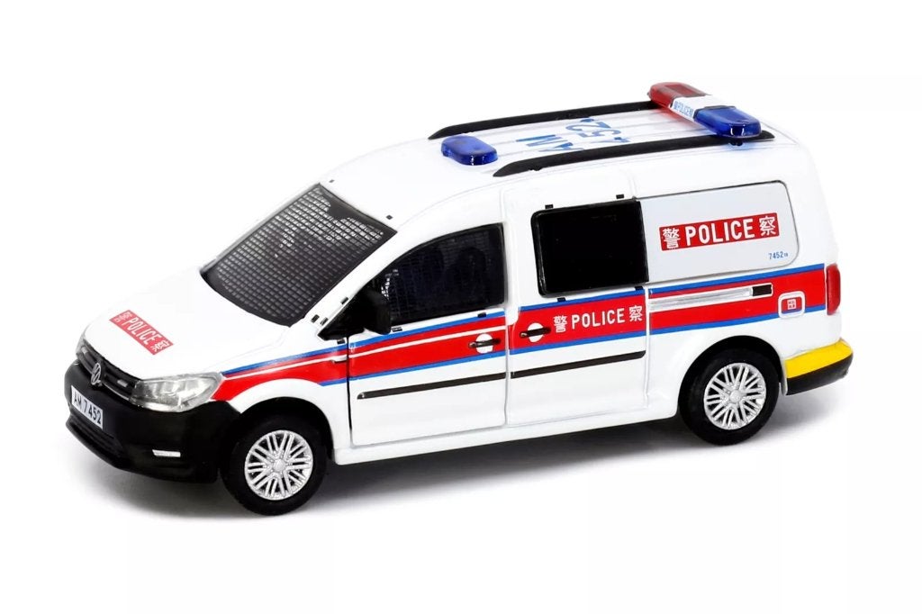 VW Volkswagen Caddy van Tiny1/64 Hong Kong Police (AM7452), Hobby en Vrije tijd, Modelauto's | Overige schalen, Ophalen of Verzenden