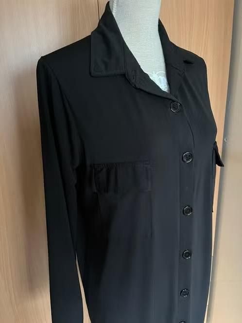 Maudd zwarte doorknoop jurk maat 42, Kleding | Dames, Zwart, Maat 42/44 (L), Ophalen of Verzenden, Zo goed als nieuw