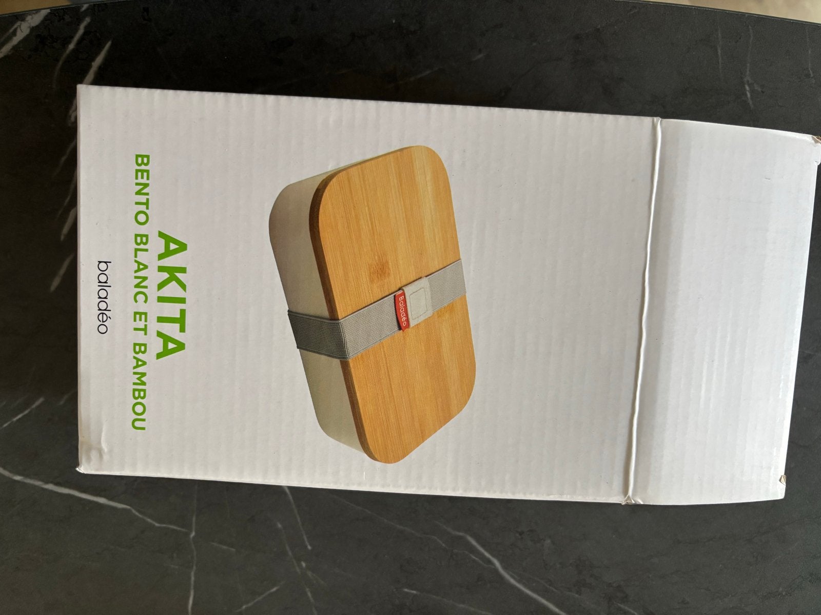 Akita Baladéo Broodtrommel - Bento Blanc et Bambou, Huis en Inrichting, Ophalen, Hout, Nieuw, Overige merken
