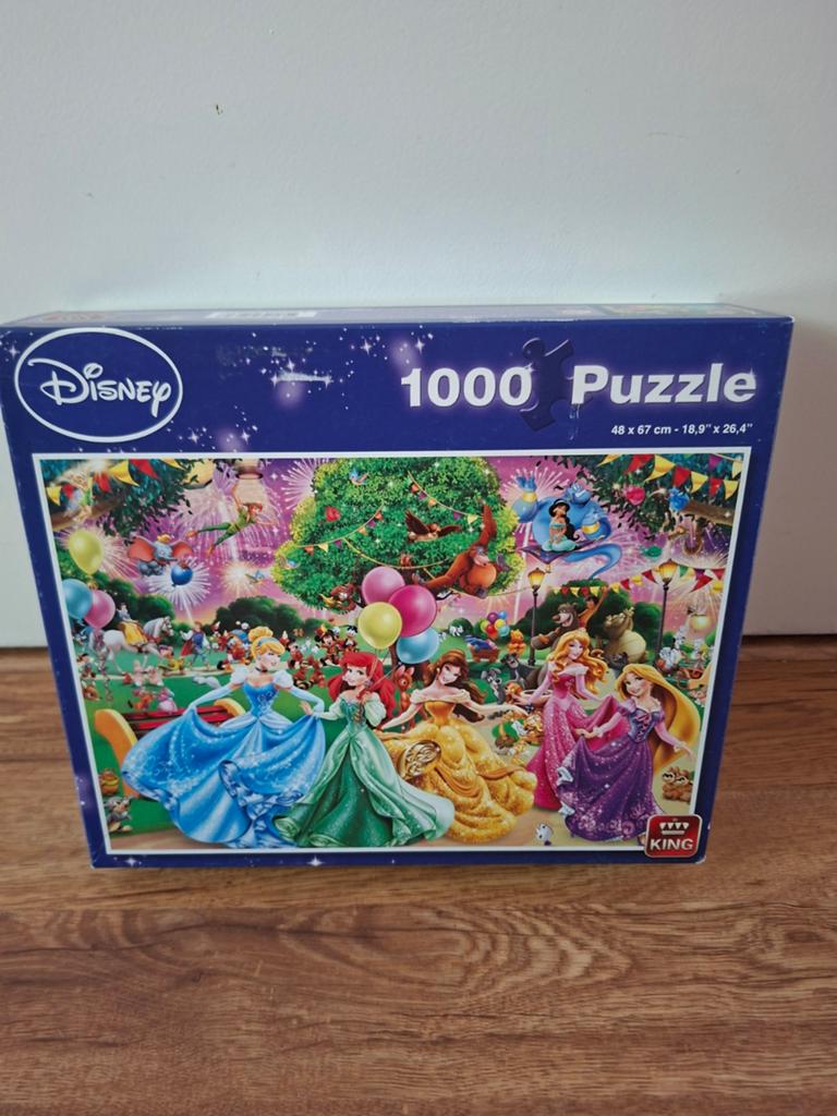 King Disney Prinsessen puzzel 1000 Stukjes, Ophalen of Verzenden, 500 t/m 1500 stukjes, Zo goed als nieuw, Legpuzzel